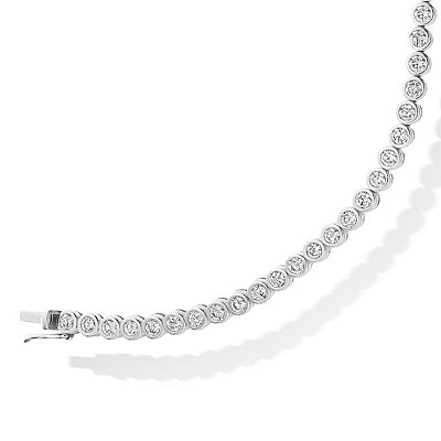 Round Brilliant Cut Diamond Bracelet