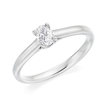 Oval Cut Diamond Solitaire Ring