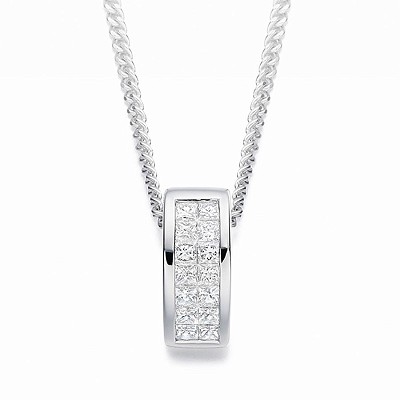 Princess Cut Diamond Pendant