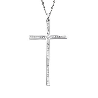 Princess Cut Diamond Cross