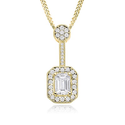 Emerald Cut Diamond Pendant